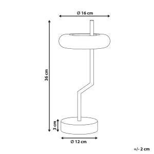 Wireless Metal Table Lamp Black ALVIELA