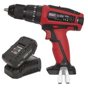 Sealey 20V 2Ah SV20 Series Diameter 13mm Lightweight Combi Drill/Driver Kit CP20VDDKIT1