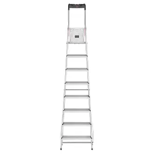 Hailo L60 Aluminium Step Ladders - 8 Treads