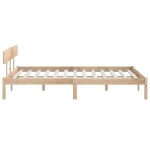 Berkfield Bed Frame Solid Wood Pine 180x200 cm Super King Size