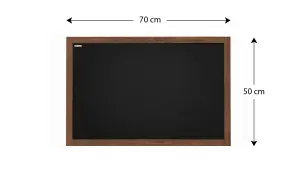 ALLboards Black chalkboard 70x50 cm wooden frame