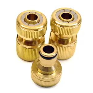 Brass Garden Hose Pipe Fitting Hosepipe Set Quick Release Tap Connectors 3pc