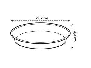 Elho Green Basics Saucer 29cm for Plastic Plant Pot in Living Black