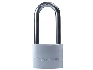 DEFENDER DFAL4/2.5 KA1 Aluminium Padlock Keyed Alike Long Shackle 40mm DEFDFAL4LKA