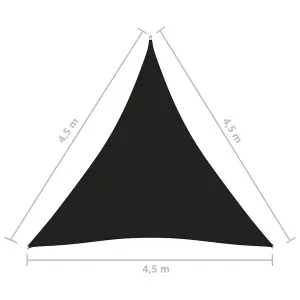 Berkfield Sunshade Sail Oxford Fabric Triangular 4.5x4.5x4.5 m Black