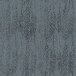 Galerie Bazaar Dark Teal Wasabi Leaves Smooth Wallpaper