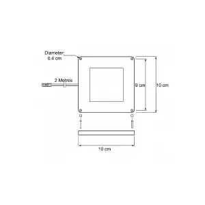 CGC VEGAS Silver LED Small Square Wall Light