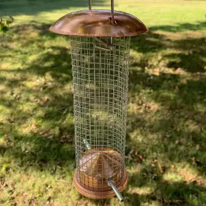 Copper Style Hanging Bird Nut Feeder