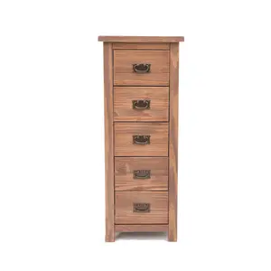 Padua 5 Drawer Narrow Chest of Drawers Bras Drop Handle