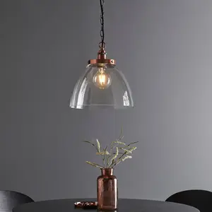 Luminosa Hansen Grand Dome Ceiling Pendant Aged Copper