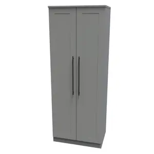 Howard 2 Door Wardrobe in Dusk Grey (Ready Assembled)