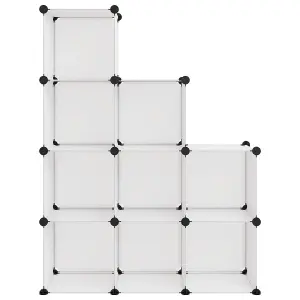 Berkfield Storage Cube Organiser with 9 Cubes Transparent PP