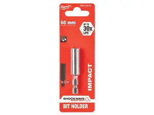 Milwaukee 4932472062 SHOCKWAVE 60mm Magnetic Bit Holder Screwdriver Bit Holder