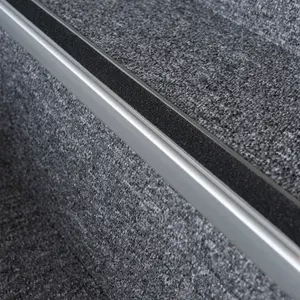 Anodised aluminium anti non slip stair edge nosing trim 900mm x 41mm x 26,6mm A44 silver