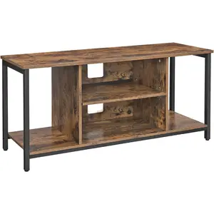 VASAGLE TV Stand, Cabinet with Open Storage, TV Console Unit with Shelving, for Living Room, Entertainment Room, Rustic Brown