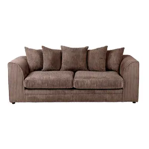 Lennox Chocolate Sofa Set 3 Seater