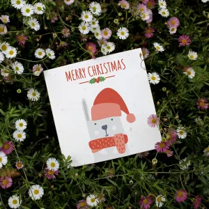 Easy Eco Wildflower Christmas Bunny Cards - Eco-friendly and Plantable - Pack of 10