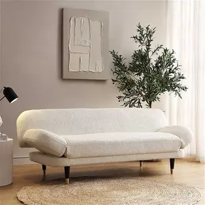 Solna 2-Seater Sofa Bed, Beige Boucle - Daals - Sofa Beds