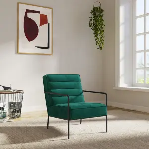 Bookham Accent Chair in Velvet Green