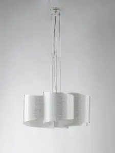 Luminosa JOYCE 6 Light Pendant Ceiling Light White 60x25cm