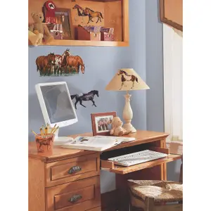 RoomMates Brown Wild Horses Peel & Stick Wall Decals