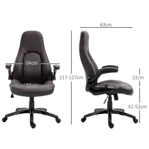 Vinsetto High Back Office Chair Adjustable Height Swivel Chair w/ Tilt Function