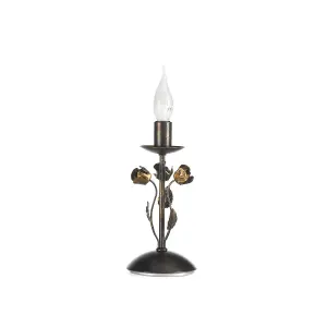 Luminosa Carolina Candle Flower Design Table Lamp, Bronze