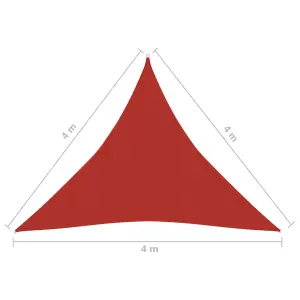 Berkfield Sunshade Sail 160 g/m2 Red 4x4x4 m HDPE