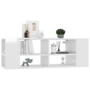 Berkfield Wall-Mounted TV Cabinet High Gloss White 102x35x35 cm Engineered Wood