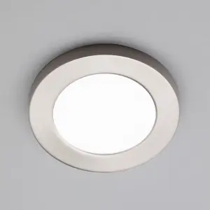 Litecraft Satin Nickel Magnetic Bezel For 6W Darly Bathroom Flush Ceiling Light