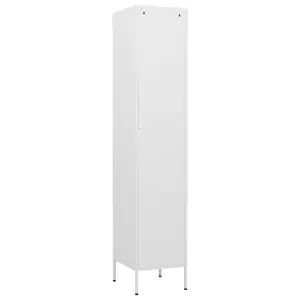 Berkfield Locker Cabinet White 35x46x180 cm Steel