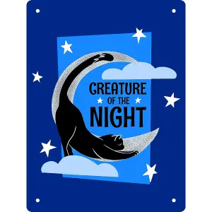 Grindstore Witches Familiar Creature Of The Night Tin Mini Plaque Blue/Black (One Size)