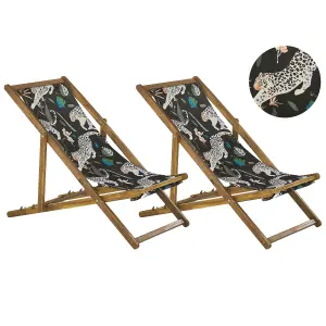 Sun Lounger Wood Light Brown ANZIO