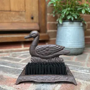 Cast Iron Duck Boot Brush Shoe Scraper