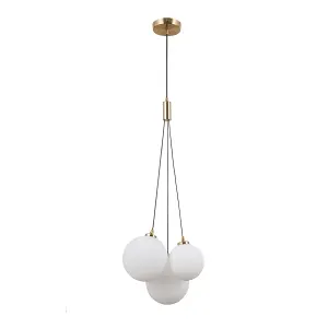 Luminosa Perlos Classic 3 Light Cluster Pendant Ceiling Light, G9 LED