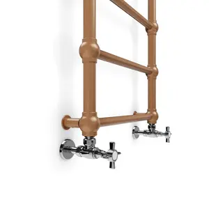 Retro Traditional Heated Towel Rail Copper / 117cm H x 50.4cm W x 10.2cm D