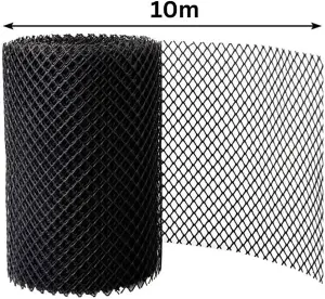 10m Guttering Mesh Guard Gutter Cover - Nylon Mesh Netting Outdoor Drain Cover