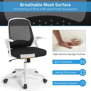 Costway Mesh Office Chair Height Adjust Swivel Rolling Chair Computer Desk Mid-Back Chair Ergonomic