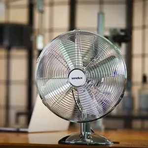 Senelux Chrome 12" Ultra Cool Desk Fan