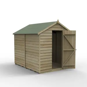 8x6 Wooden Overlap Apex Shed - No Window