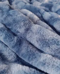 Home Curtains Aspen Faux Fur Super Soft Throw/Blanket 130x150cm Navy