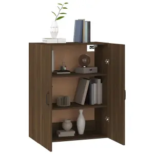 Berkfield Hanging Cabinet Brown Oak 69,5x34x90 cm Engineered Wood