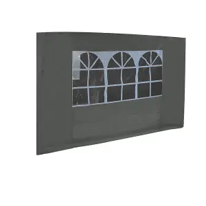 SunDaze Anthracite Side Panel with Window for 3x3M Pop Up Gazebo Tent 1 Piece