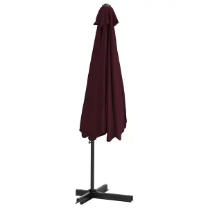 Berkfield Outdoor Parasol with Steel Pole 300 cm Bordeaux Red