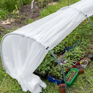 Hardys 3m Fleece Grow Tunnel - White Cloche Frost & Pest Protector, Easy to Install Pegs Included, Polyester Fabric - 300cm x 45cm