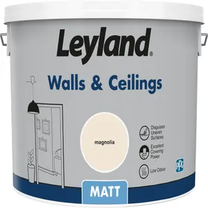 Leyland Trade Magnolia Vinyl silk Emulsion paint, 5L