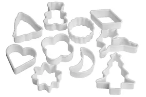 Essentials by Premier Cookie Cutter 10Pc White Plastic Set