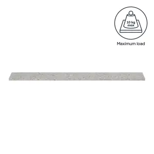 GoodHome Rigga Modular Terrazzo grey oak effect Terrazzo effect Rectangular Floating shelf (L)118cm x (D)19cm