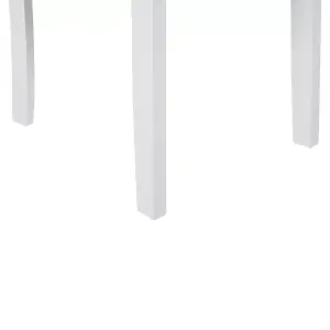 Set of 2 Dining Chairs BATTERSBY Rubberwood White