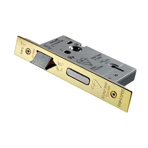 Eurospec PVD Easi T 5 Lever BS Sashlock 64mm (LSB5525PVD)